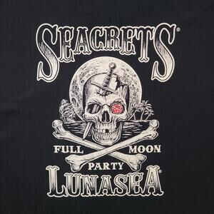 Skull Shirt Mens XXXL Black Seacrets Full Moon Party Luna Sea Advertisement.